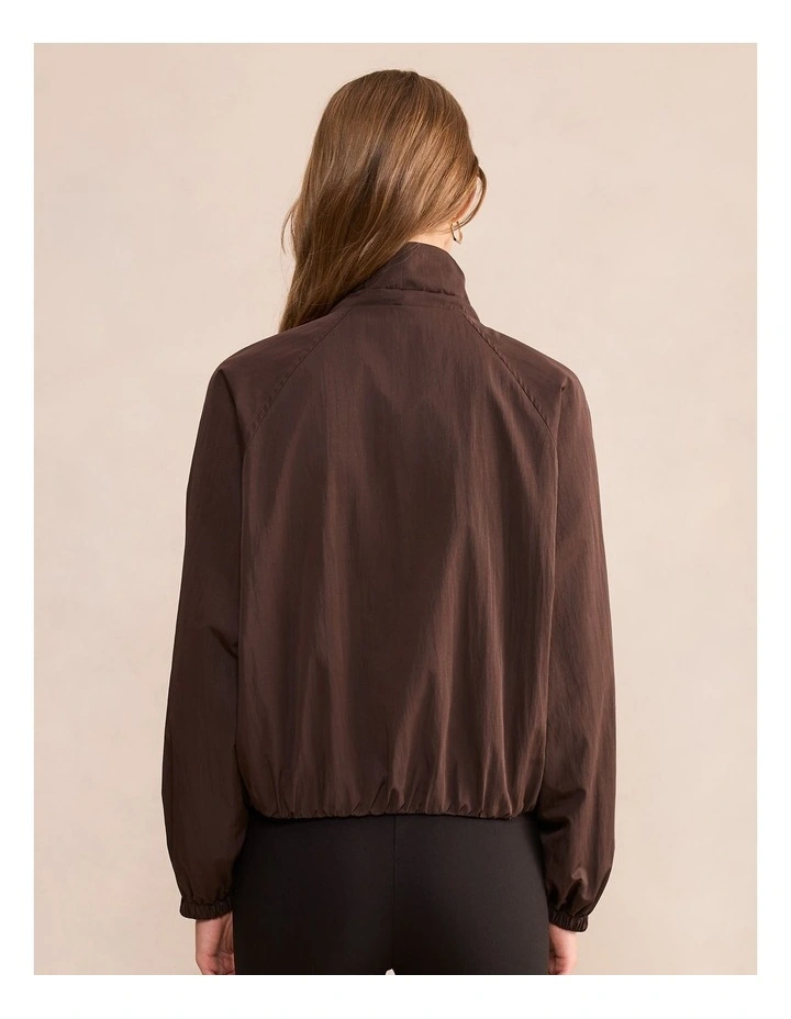 Rylie Windbreaker Jacket in Brown image 2