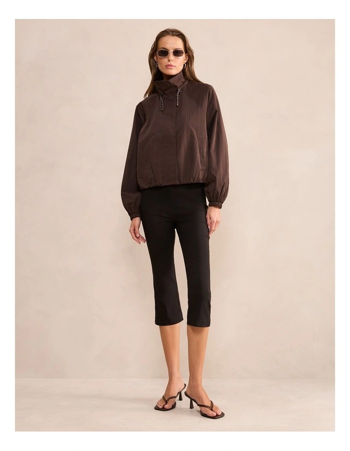 Rylie Windbreaker Jacket in Brown image 5