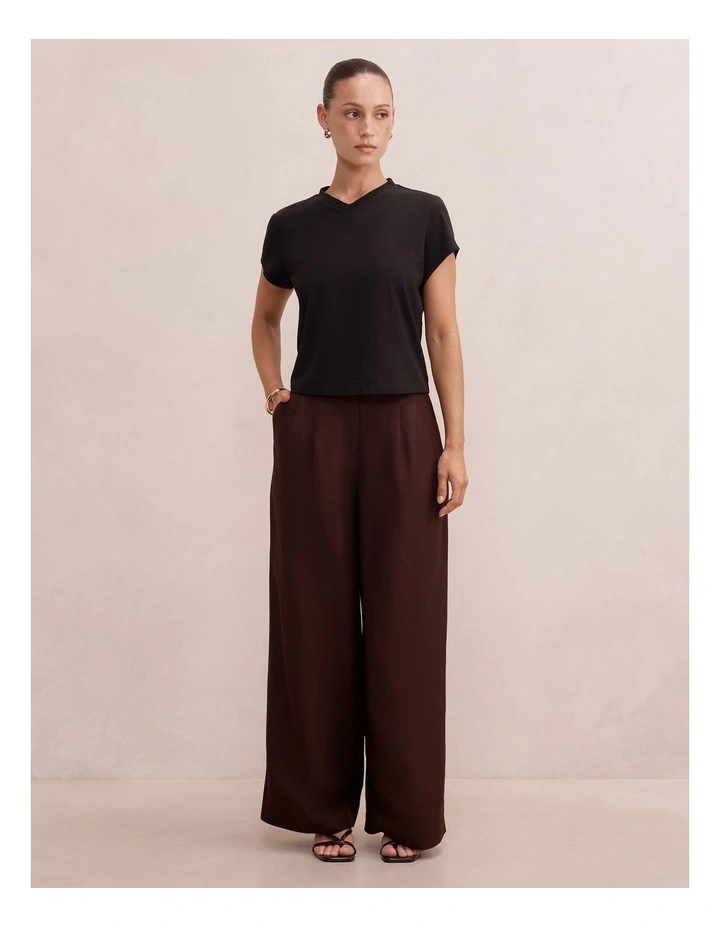 Eva Linen Wide Leg Pants in Brown image 5
