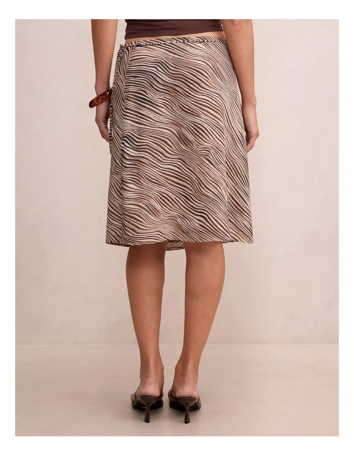 Eliza Wrap Midi Skirt in Multi image 2