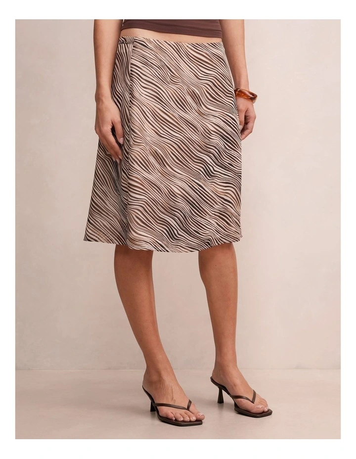 Eliza Wrap Midi Skirt in Multi image 3