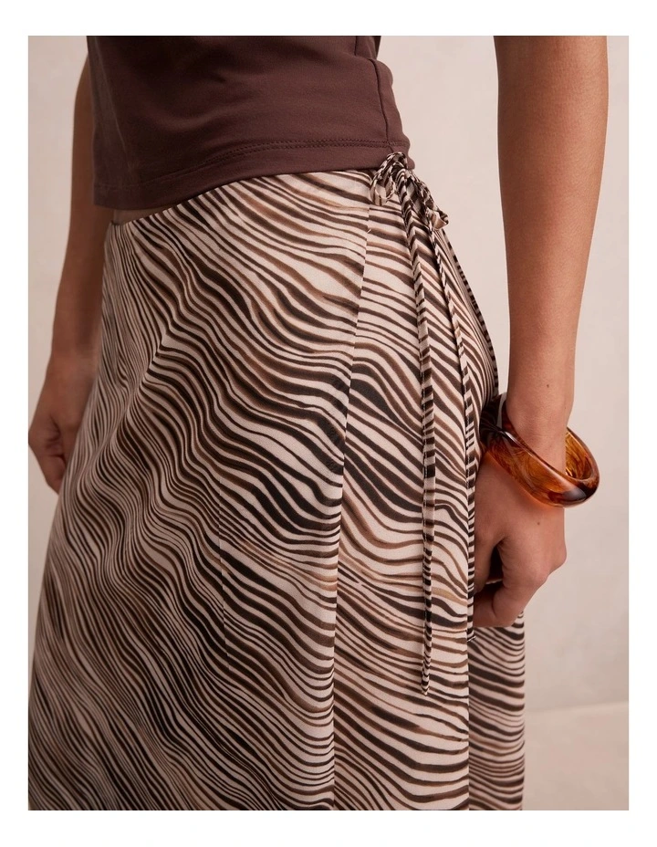 Eliza Wrap Midi Skirt in Multi image 4