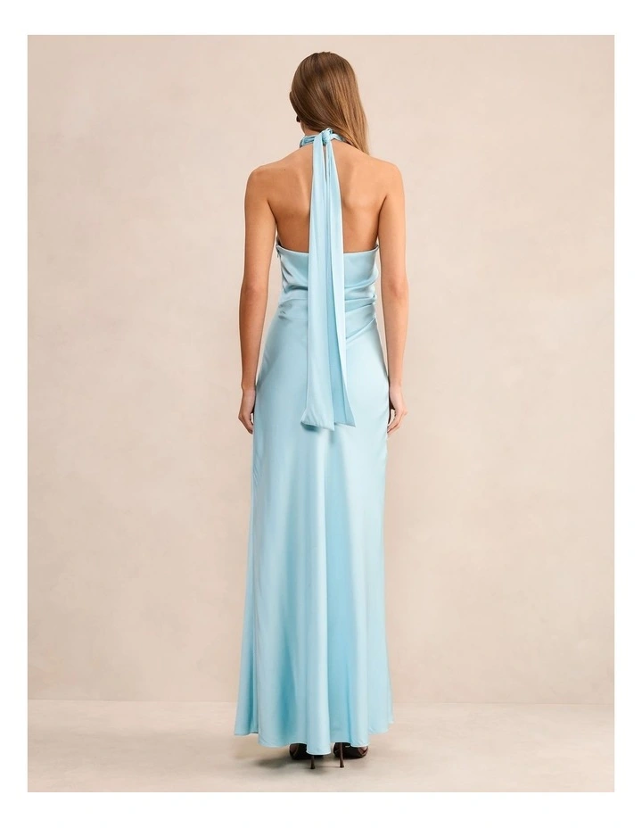 Mariposa Halter Neck Maxi Dress in Blue image 2