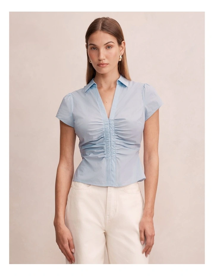 Madison Hook And Eye Shirt in Blue image 1