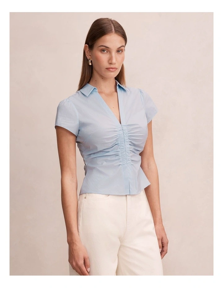 Madison Hook And Eye Shirt in Blue image 3