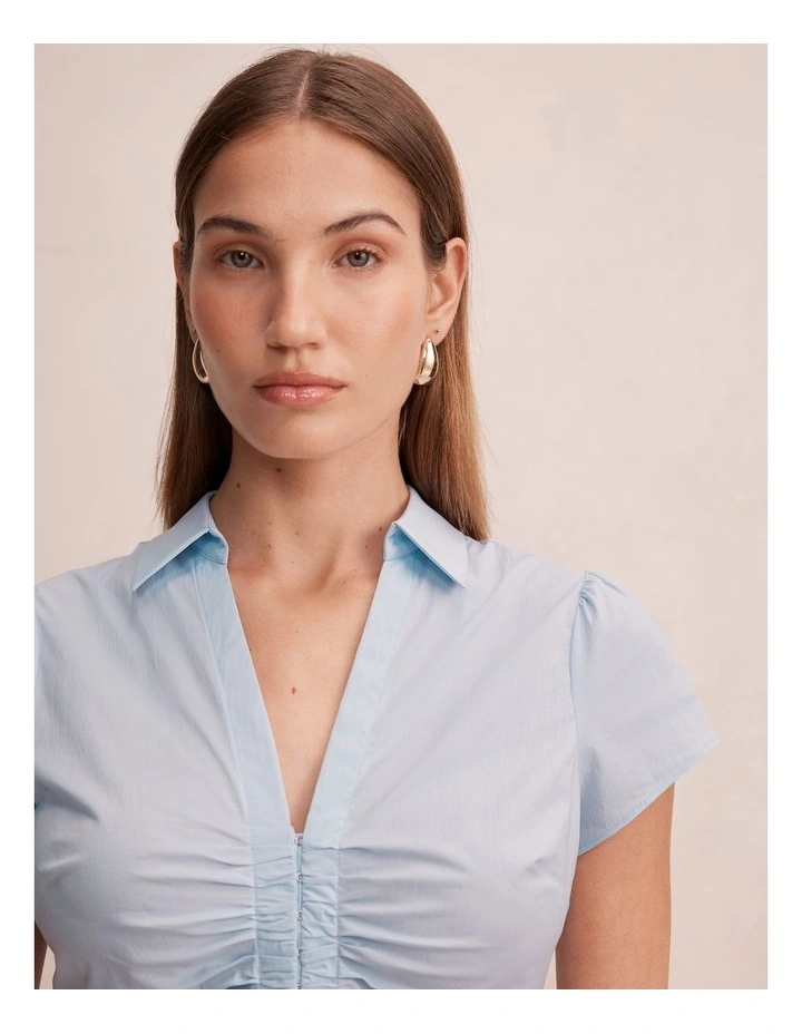 Madison Hook And Eye Shirt in Blue image 4