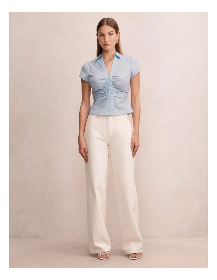 Madison Hook And Eye Shirt in Blue image 5
