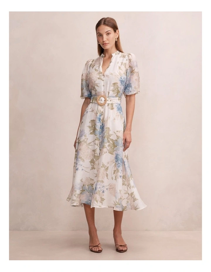 Irena Printed Midi Dress In Floral image 1