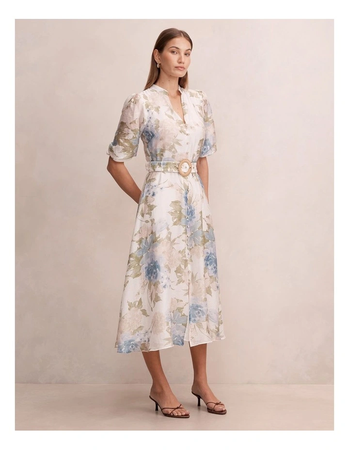 Irena Printed Midi Dress In Floral image 3
