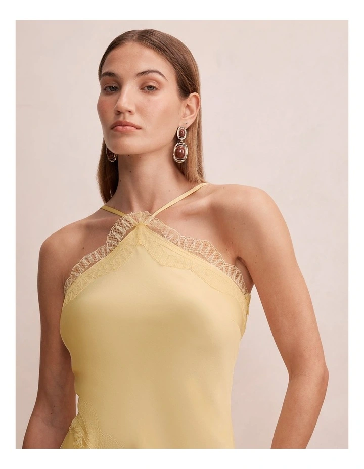 Cosette Lace Insert Maxi Dress in Yellow image 4