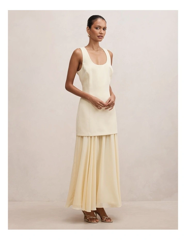 Melva Scoop Maxi Dress in Yellow image 3