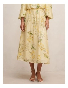 Palmer Pleated Skirt in Yellow