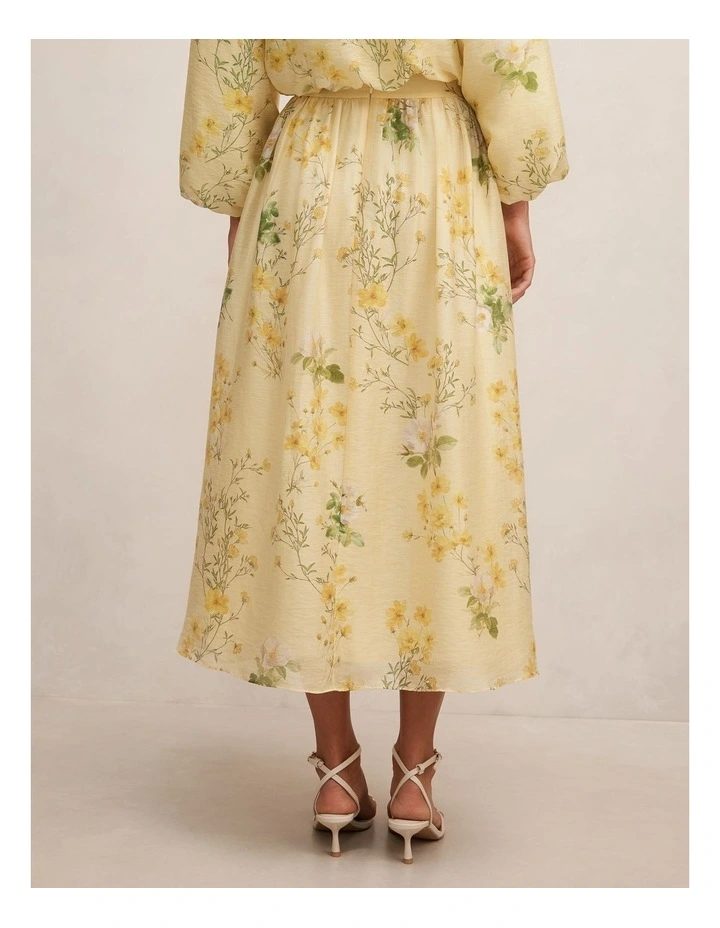 Palmer Pleated Skirt in Yellow image 2