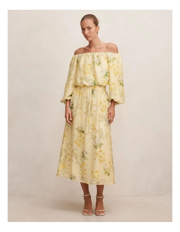 Palmer Pleated Skirt in Yellow image 5
