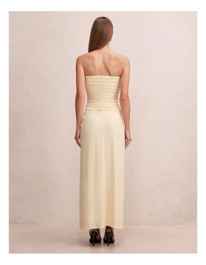 Keely Strapless Jersey Maxi Dress in Yellow image 2