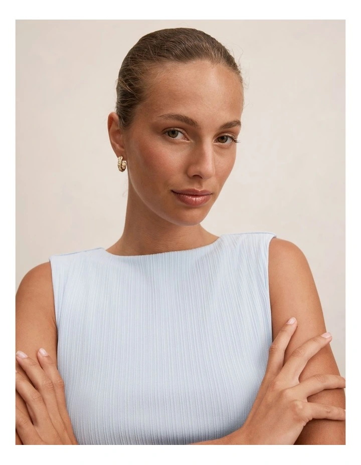 Frankie Boat Neck Tank Top in Blue image 4
