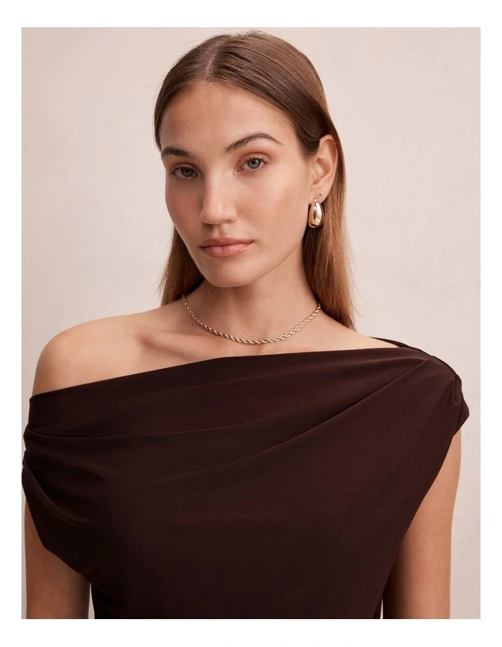 Quinn Tipped Lace Top in Chocolate image 4