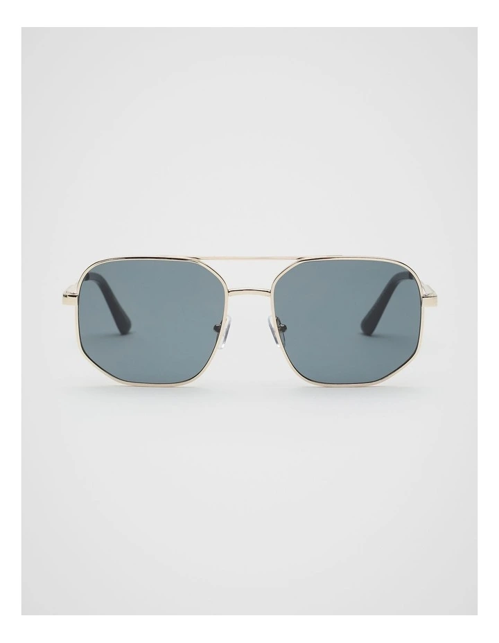 Lila Aviator Sunglasses in Gold image 1