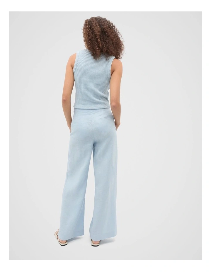 Textured Rib Tank in Bluebell image 2