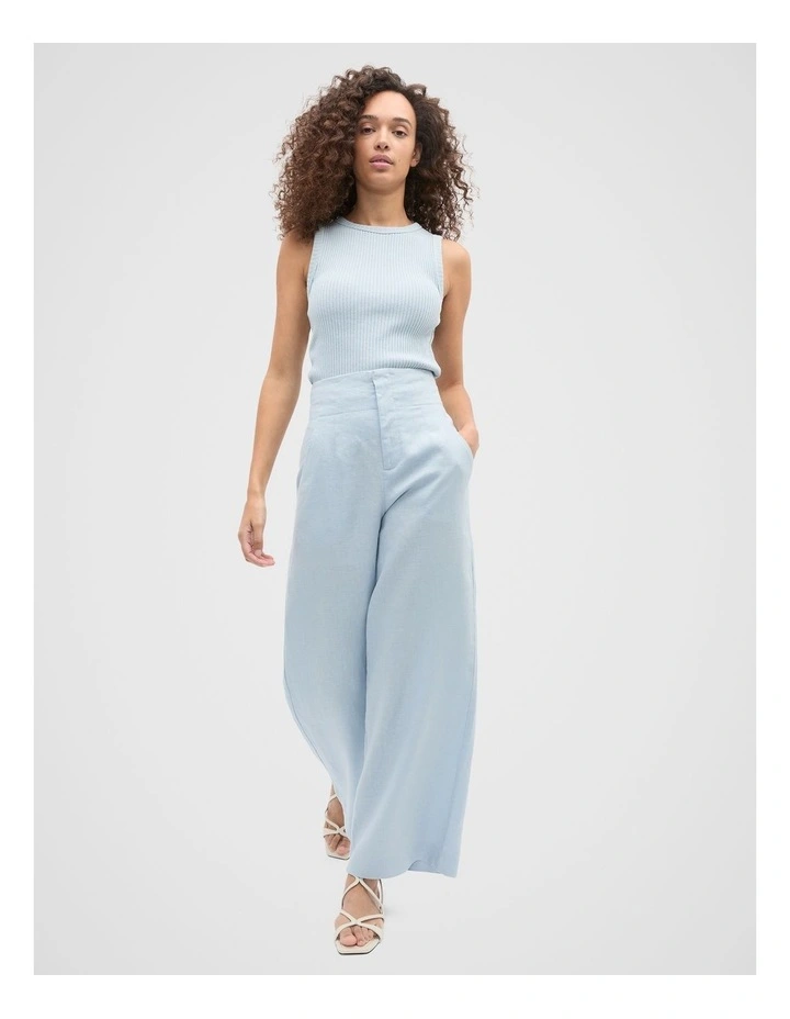 Textured Rib Tank in Bluebell image 3