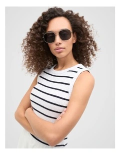 Textured Rib Tank in Twilight Blue