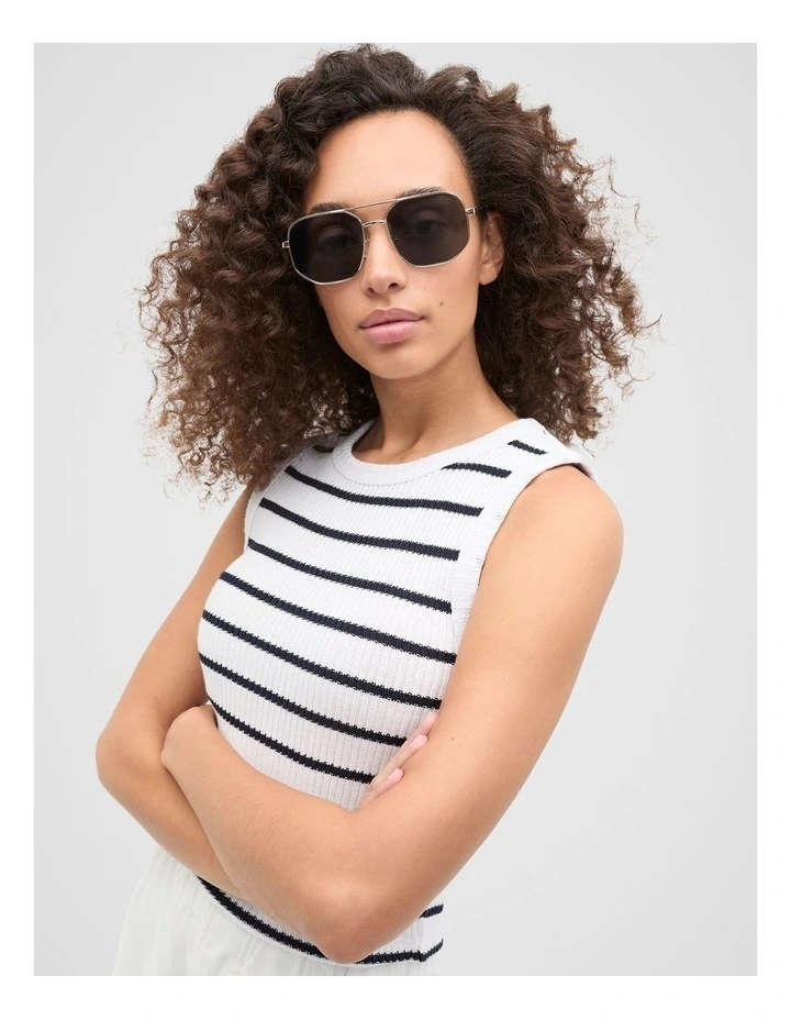 Textured Rib Tank in Twilight Blue image 1