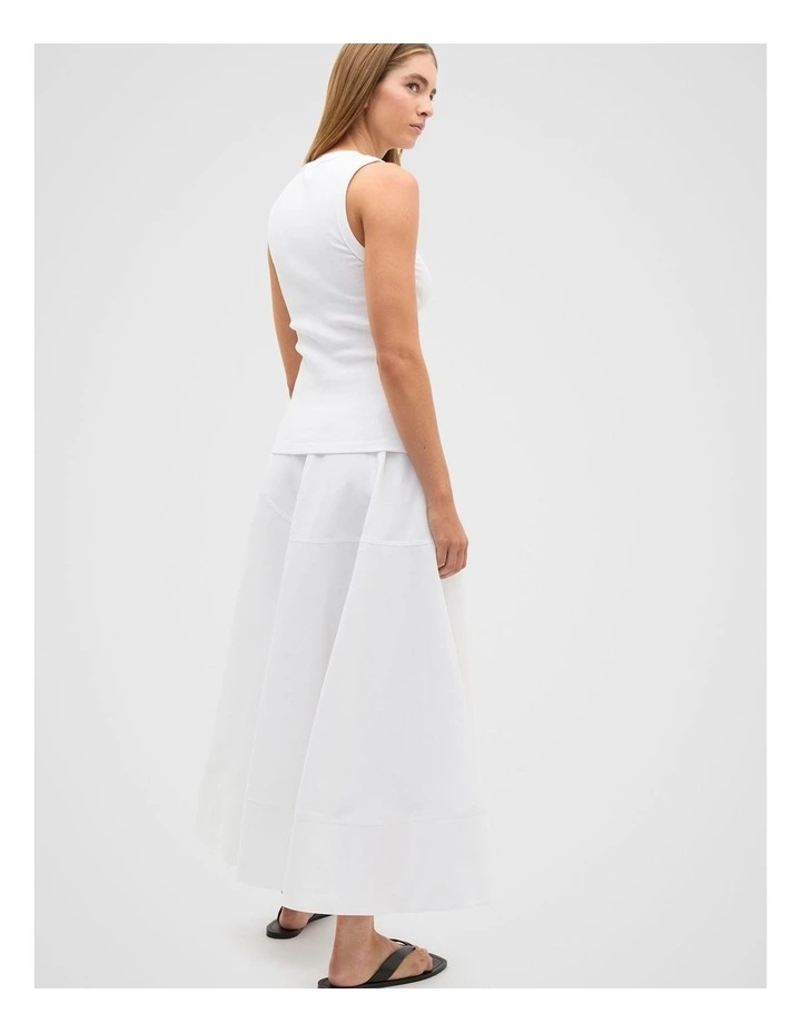 Core Australian Cotton Rib Tank in Whisper White image 2