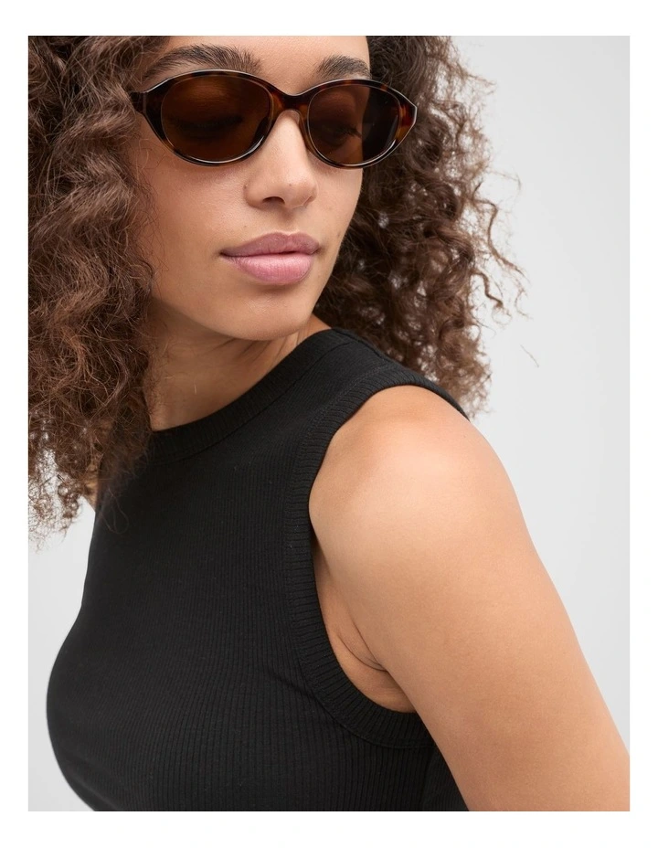 Core Australian Cotton Rib Tank in Black image 4