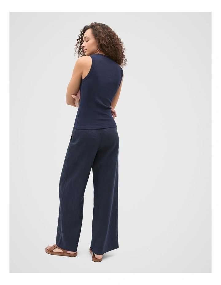Core Australian Cotton Rib Tank in Twilight Blue image 2