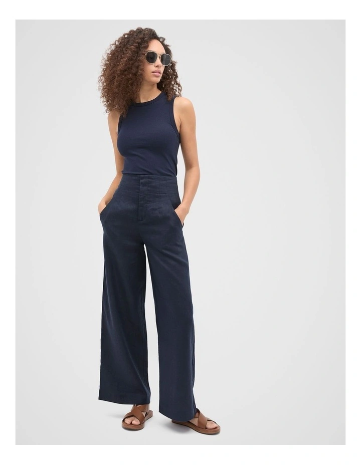 Core Australian Cotton Rib Tank in Twilight Blue image 3