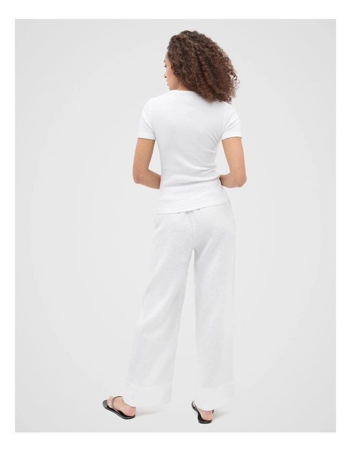 Core Australian Cotton Rib Tee in Whisper White image 2
