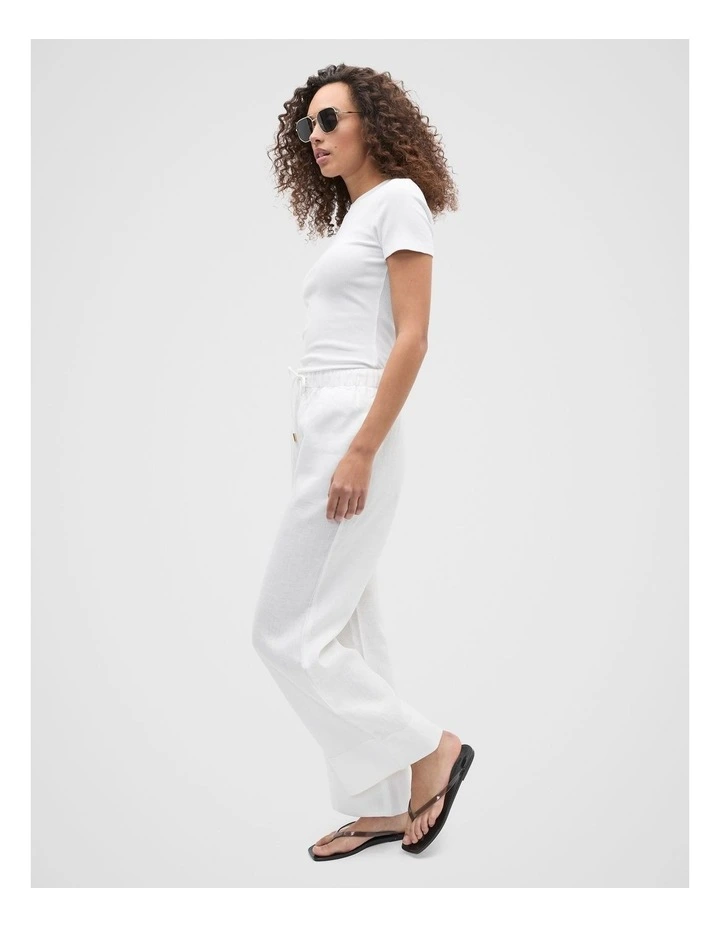Core Australian Cotton Rib Tee in Whisper White image 3