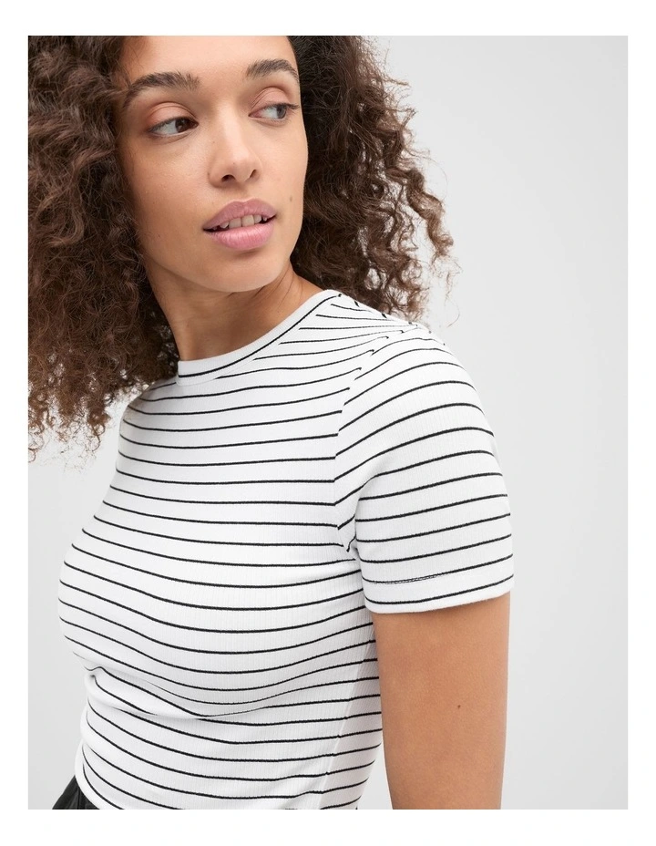 Core Australian Cotton Rib Tee in Multi image 4