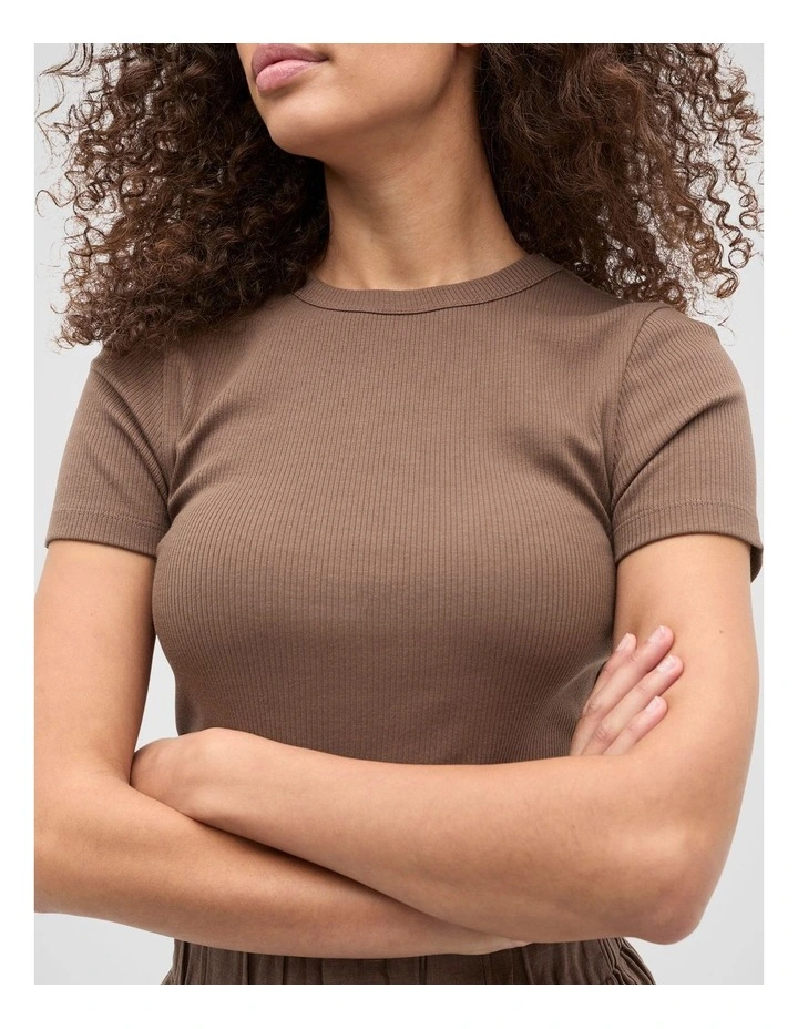 Core Australian Cotton Rib Tee in Pinecone image 4