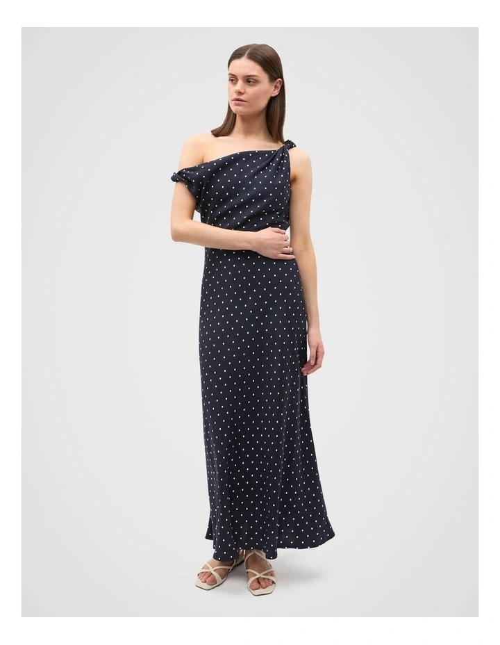 Spot Midi Dress in Blue image 1