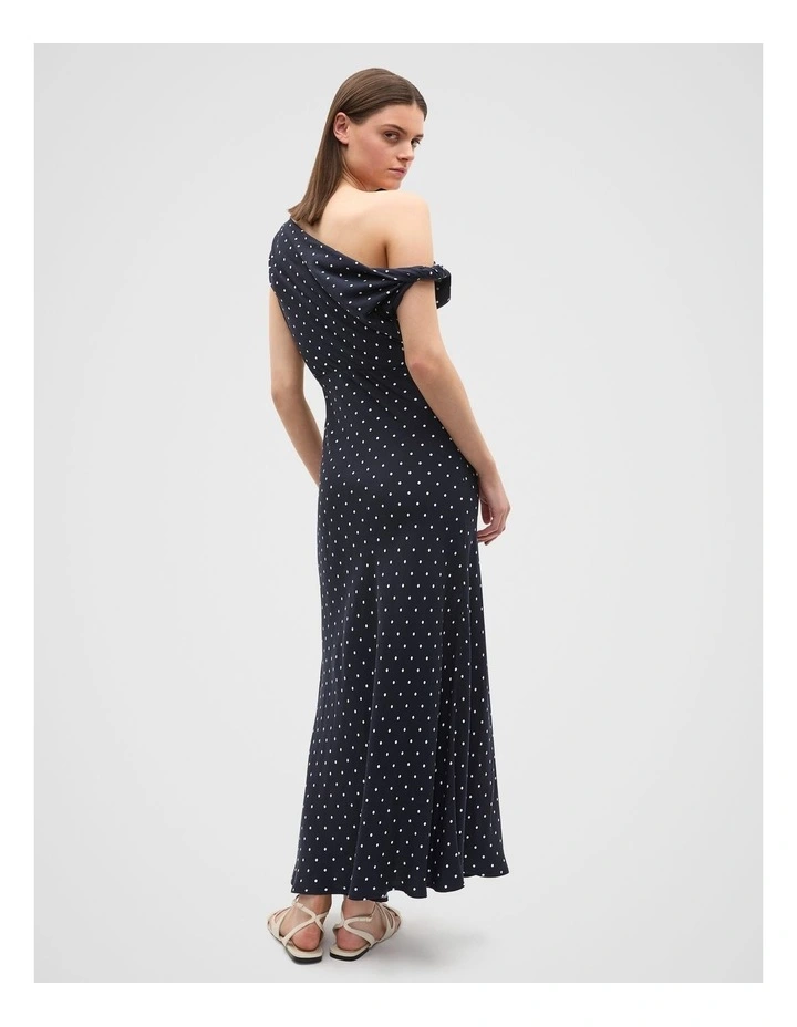 Spot Midi Dress in Blue image 2