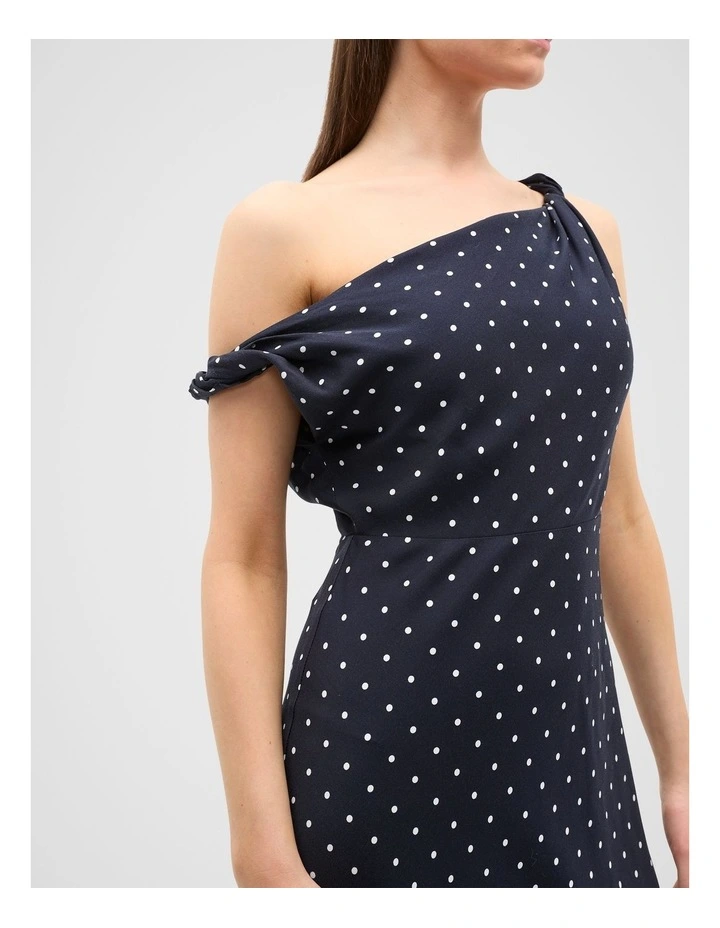 Spot Midi Dress in Blue image 3