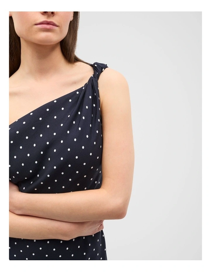 Spot Midi Dress in Blue image 4