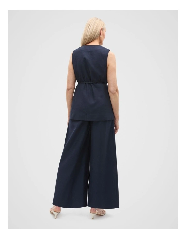 Belted Vest in Twilight Blue image 2