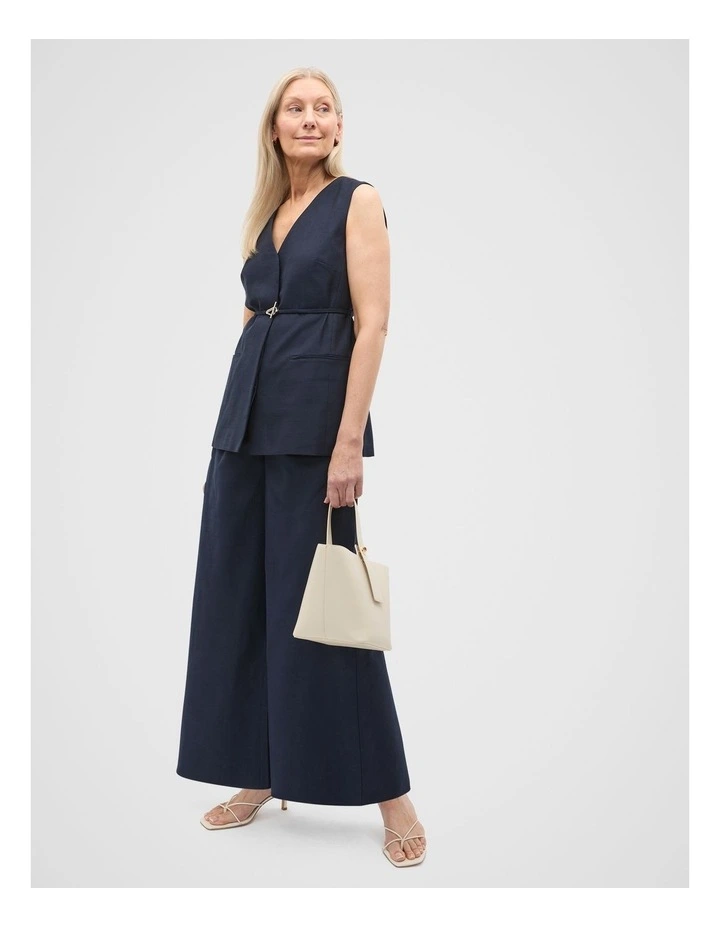 Belted Vest in Twilight Blue image 3