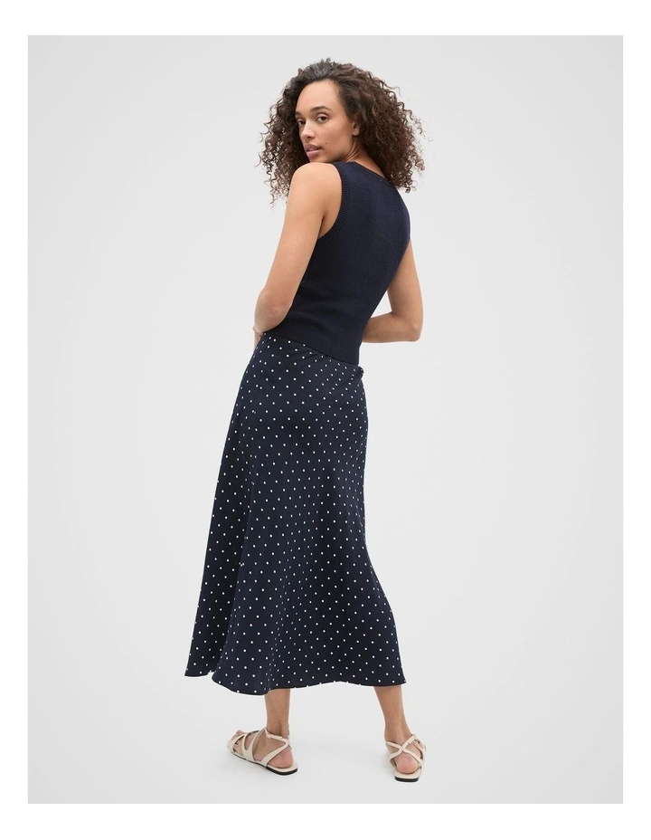 Textured Cotton Knit Top in Twilight Blue image 2