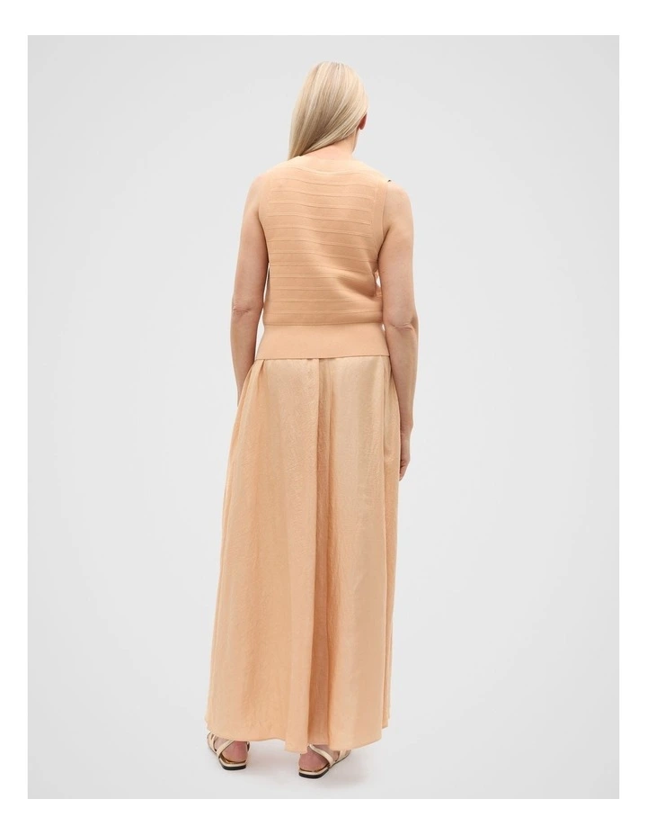 Textured Knit Vest in Apricot image 2