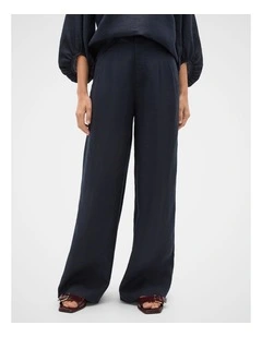 Core Linen Waisted Pant in Twilight Blue