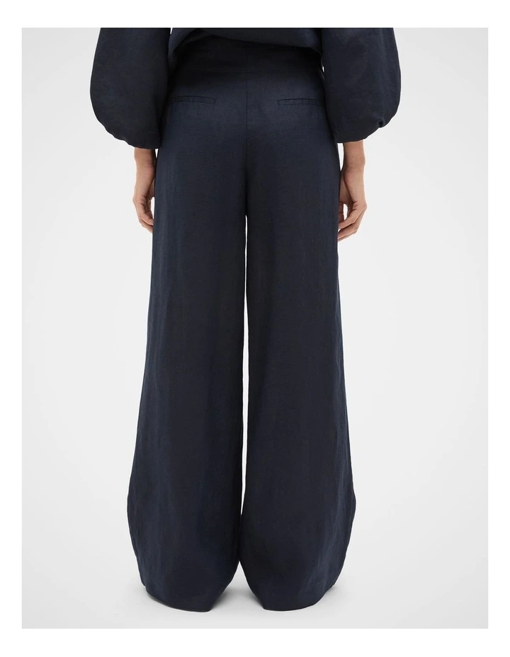 Core Linen Waisted Pant in Twilight Blue image 2
