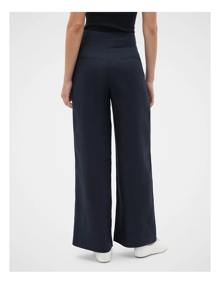 Core Linen Waisted Pant in Twilight Blue image 2