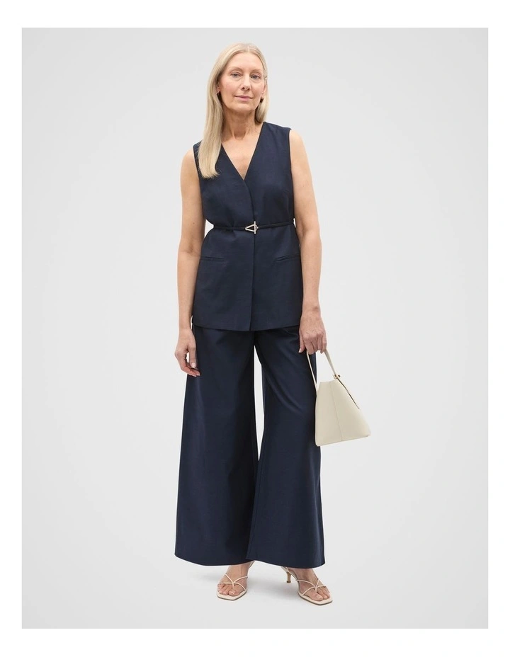 Tailored Drapey Pant in Twilight Blue image 3