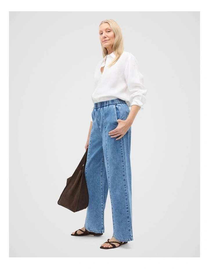 Denim Pull On Jean in Blue image 3