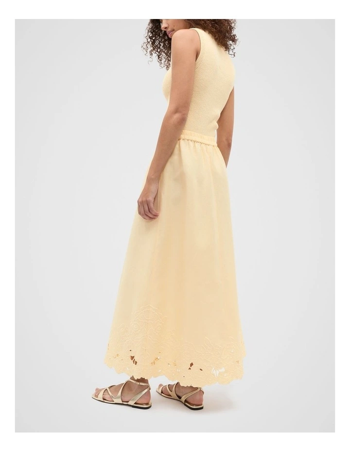 Cutwork Midi Skirt in Shortbread image 2