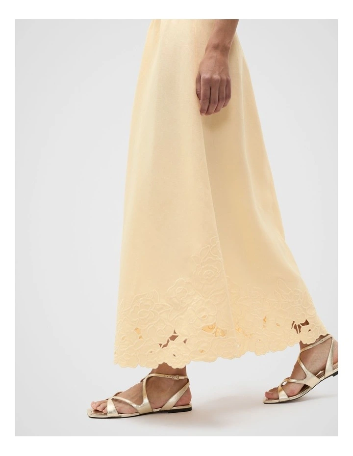 Cutwork Midi Skirt in Shortbread image 4
