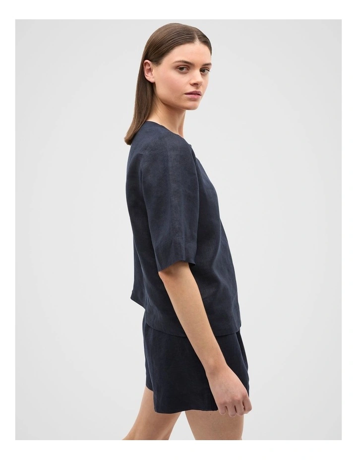 Core Linen Tee in Twilight Blue image 1